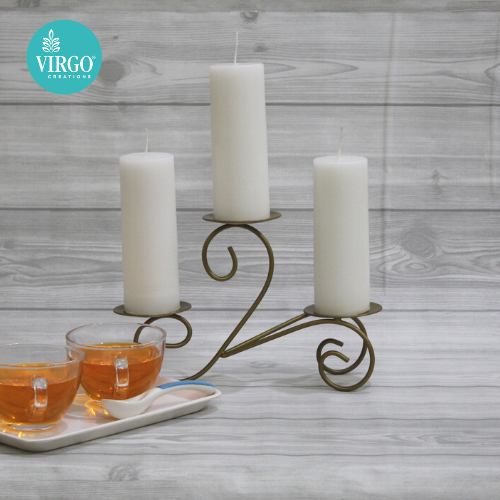 pillar candle holder for 3